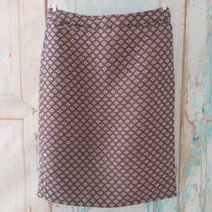 Halogen lined textured faux pocket zipper back pencil skirt/OP/soft rose & black